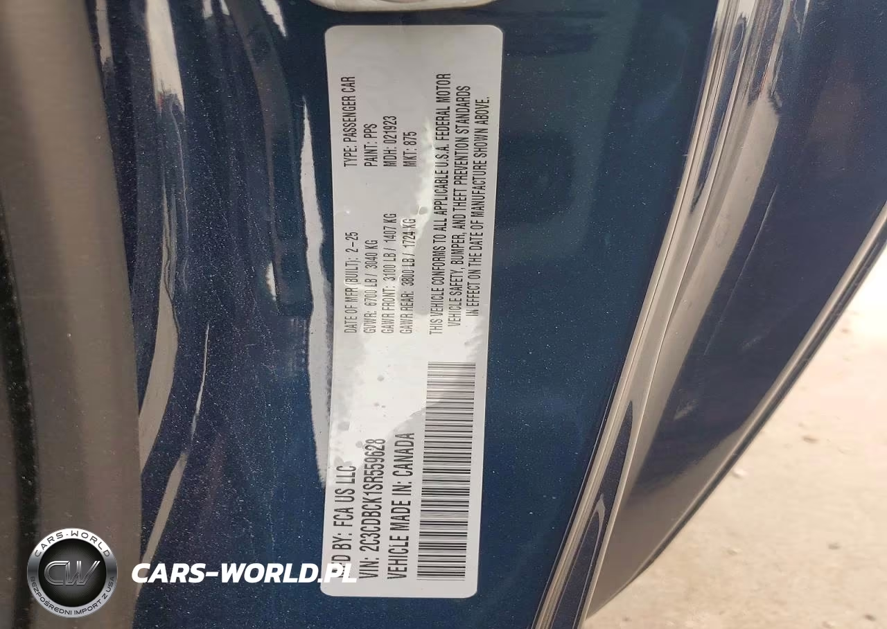 2025 Dodge Charger Daytona R VIN:2C3CDBCK1SR559628 - 13