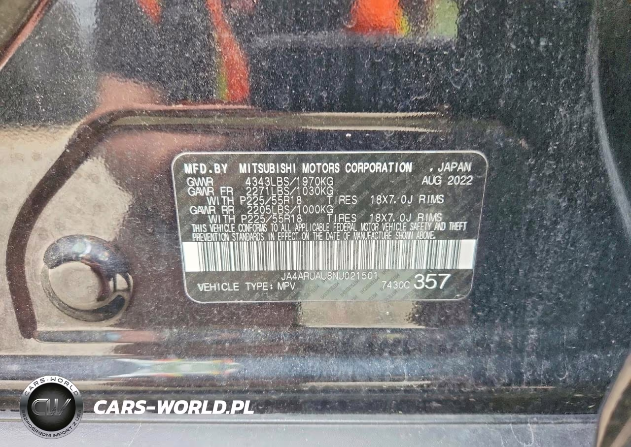 2022 Mitsubishi Outlander Sport Es VIN:JA4ARUAU8NU021501 - 14