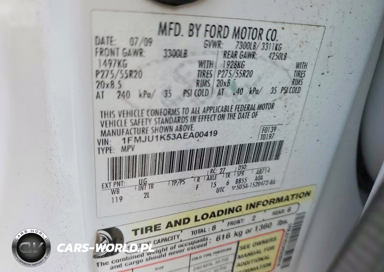 2010 Ford Expedition Limited VIN:1FMJU1K53AEA00419 - 14