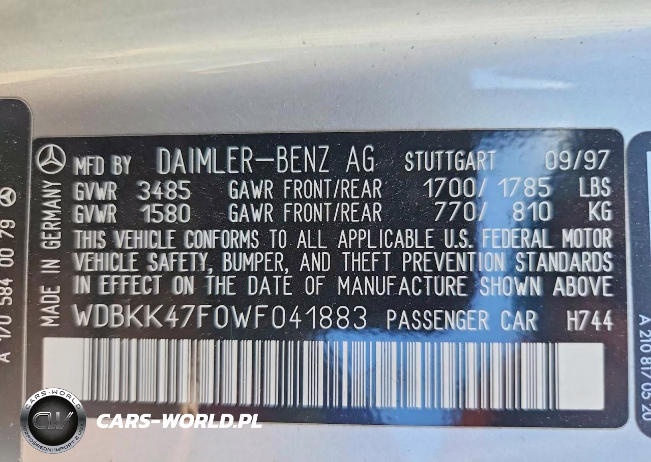 1998 Mercedes-Benz Slk 230 Kompressor VIN:WDBKK47F0WF041883 - 14