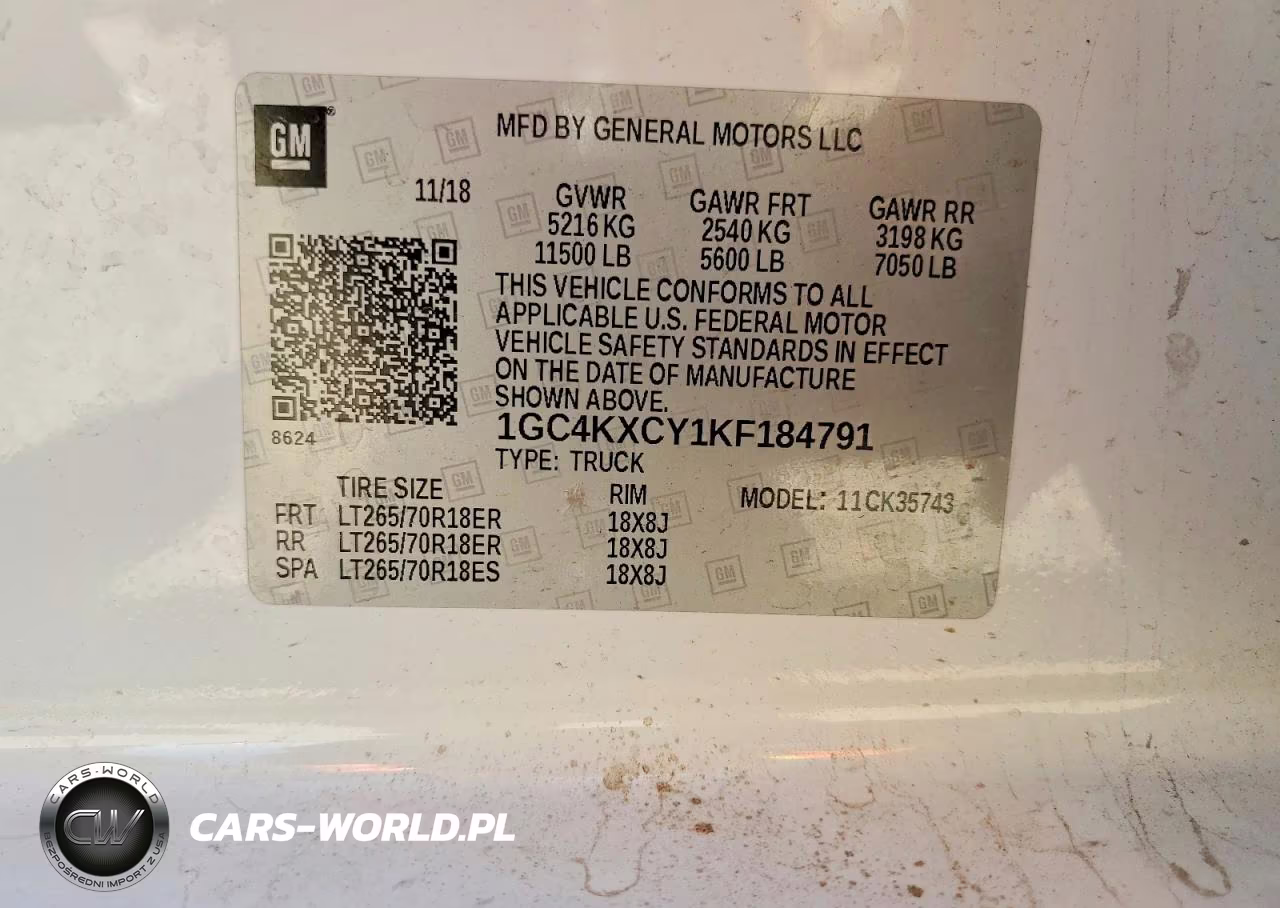 2019 Chevrolet Silverado K3500 Ltz VIN:1GC4KXCY1KF184791 - 12