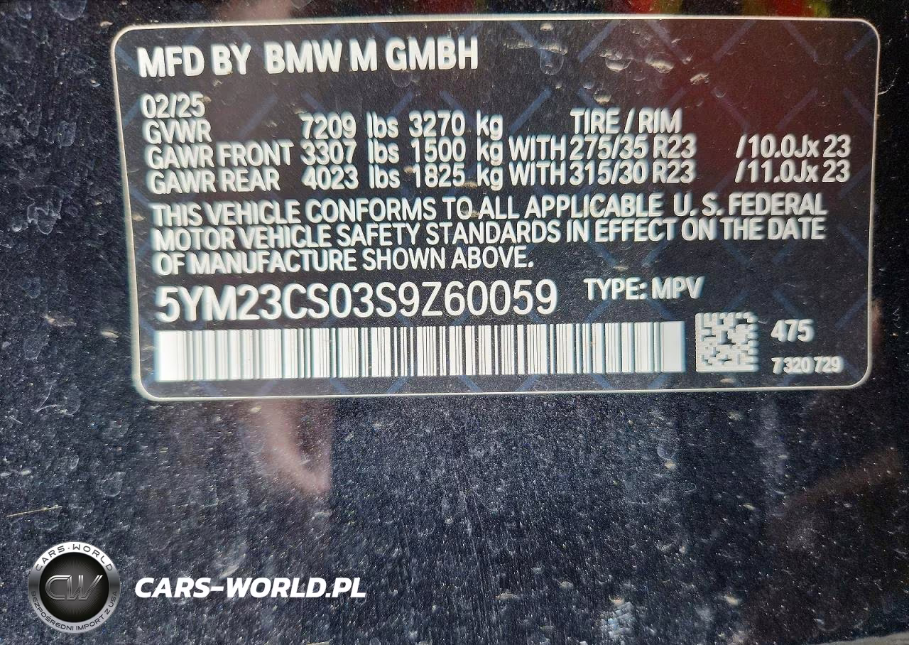 2025 BMW Xm VIN:5YM23CS03S9Z60059 - 13
