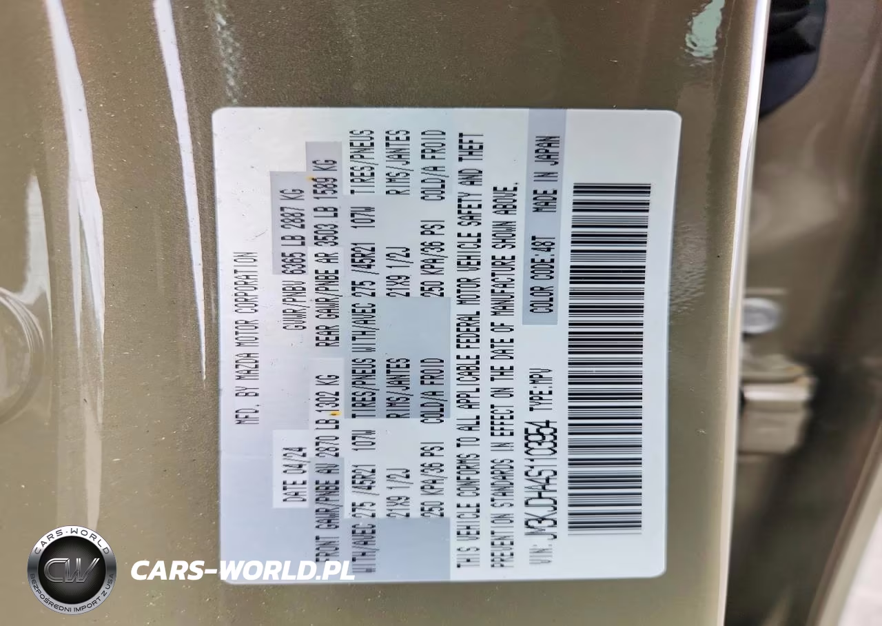 2025 Mazda Cx-70 Premium VIN:JM3KJDHA4S1103954 - 14