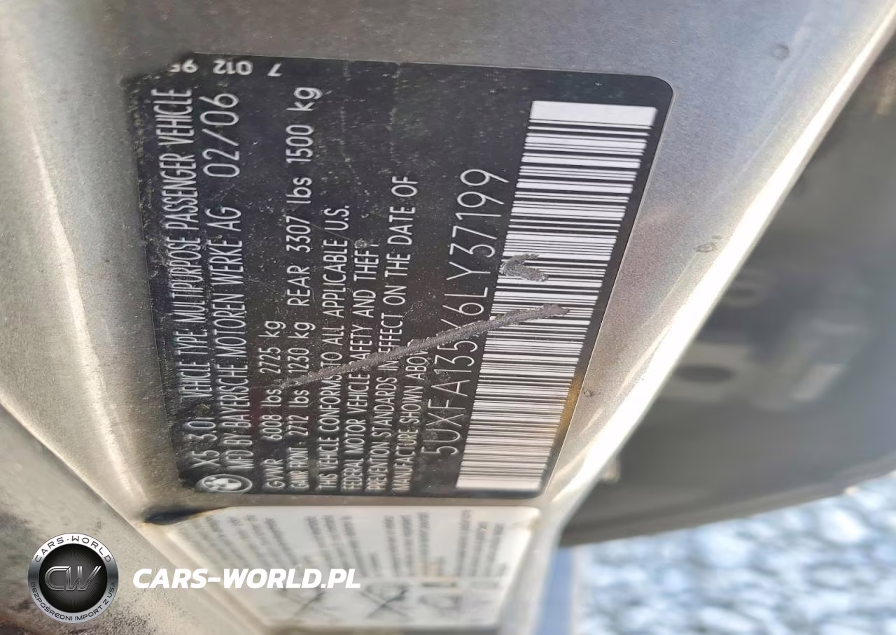2006 BMW X5 3.0I VIN:5UXFA135X6LY37199 - 13