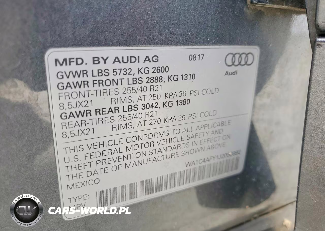 2018 Audi Sq5 Prestige VIN:WA1C4AFY1J2039992 - 13