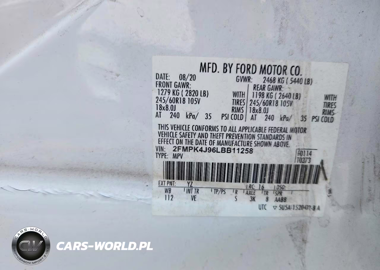 2020 Ford Edge Sel VIN:2FMPK4J96LBB11258 - 12