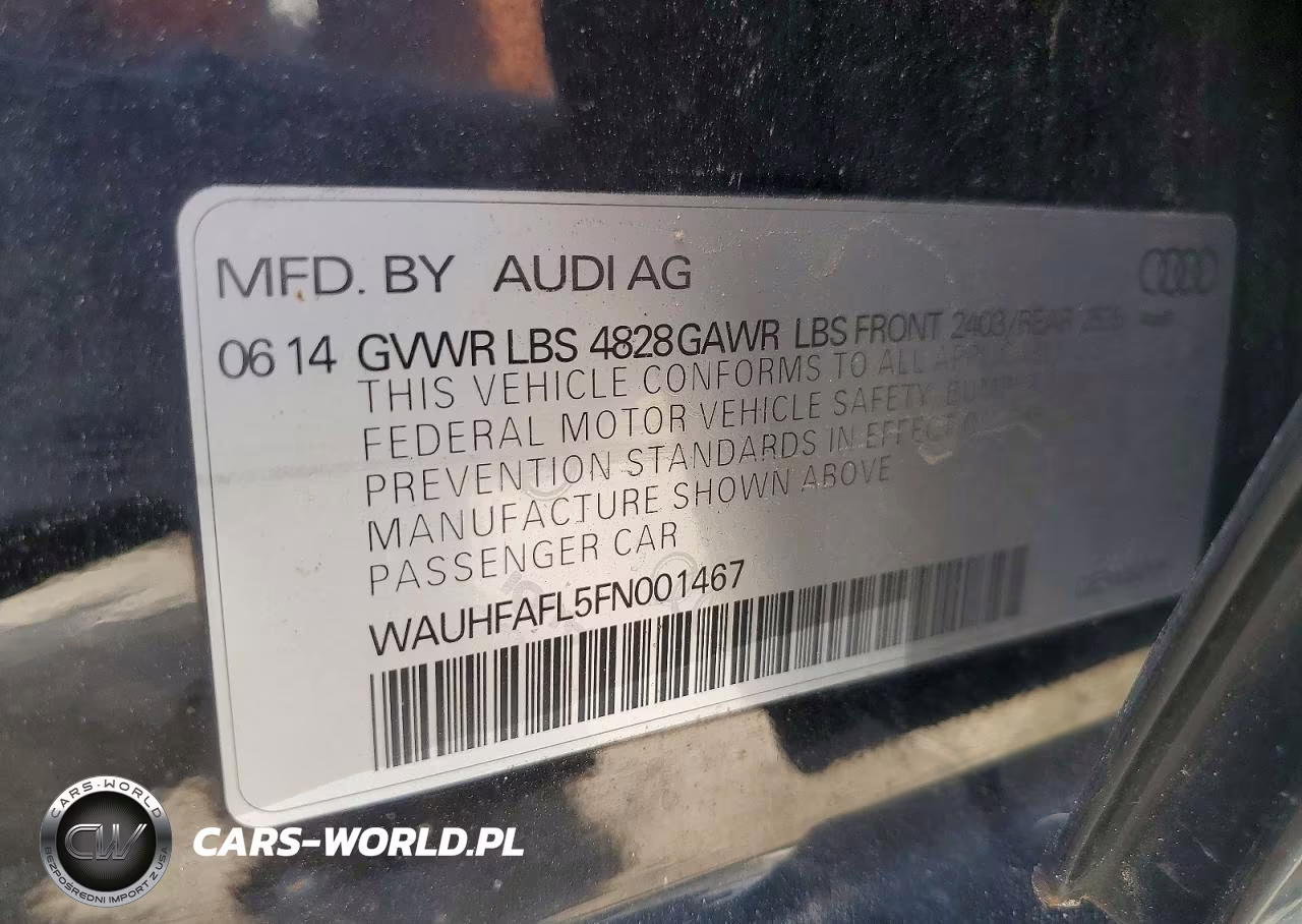 2015 Audi A4 Premium Plus VIN:WAUHFAFL5FN001467 - 12