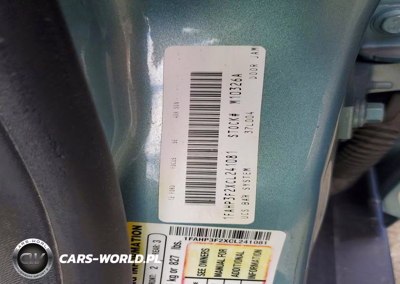 2012 Ford Focus Se VIN:1FAHP3F2XCL241081 - 12