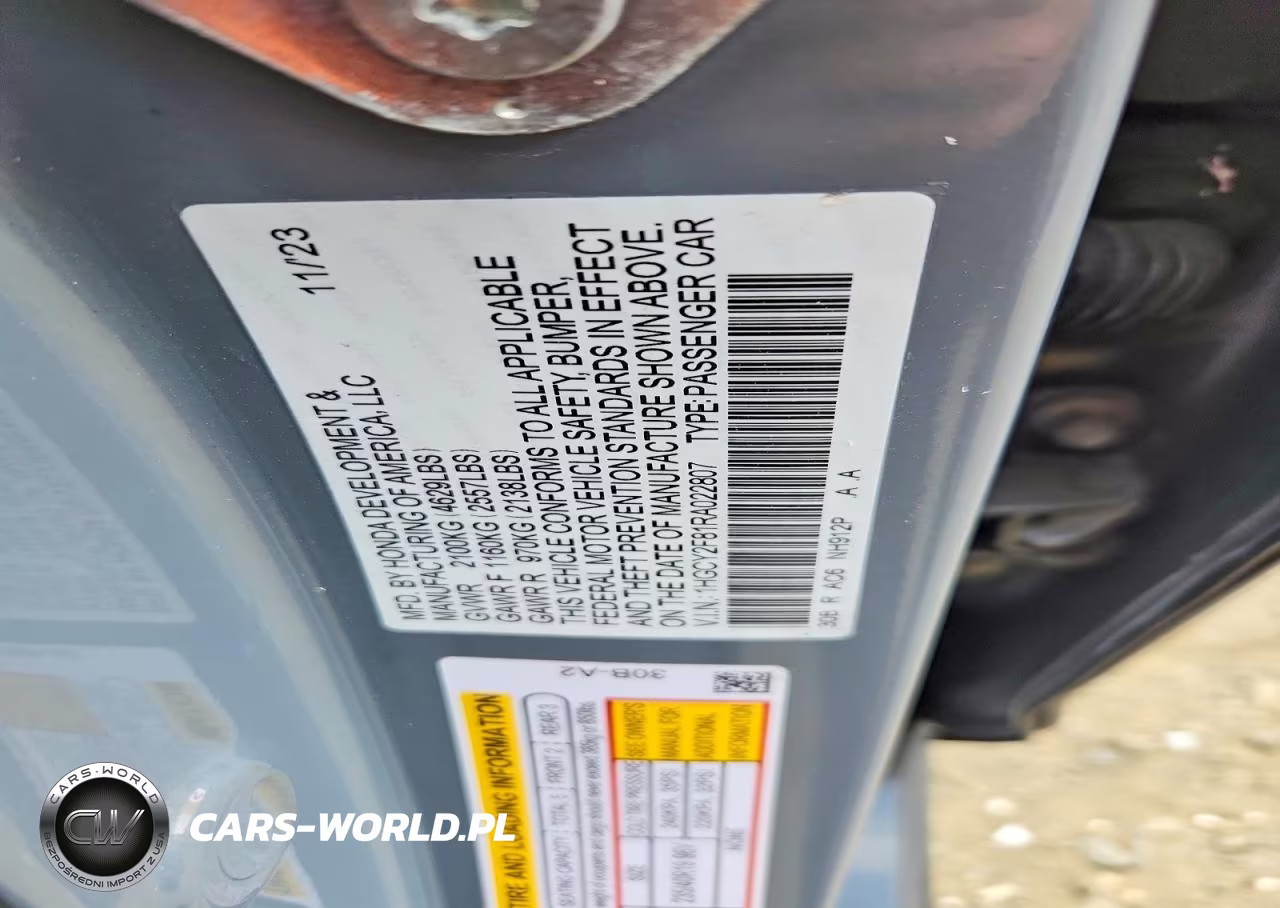 2024 Honda Accord Touring Hybrid VIN:1HGCY2F81RA022807 - 12