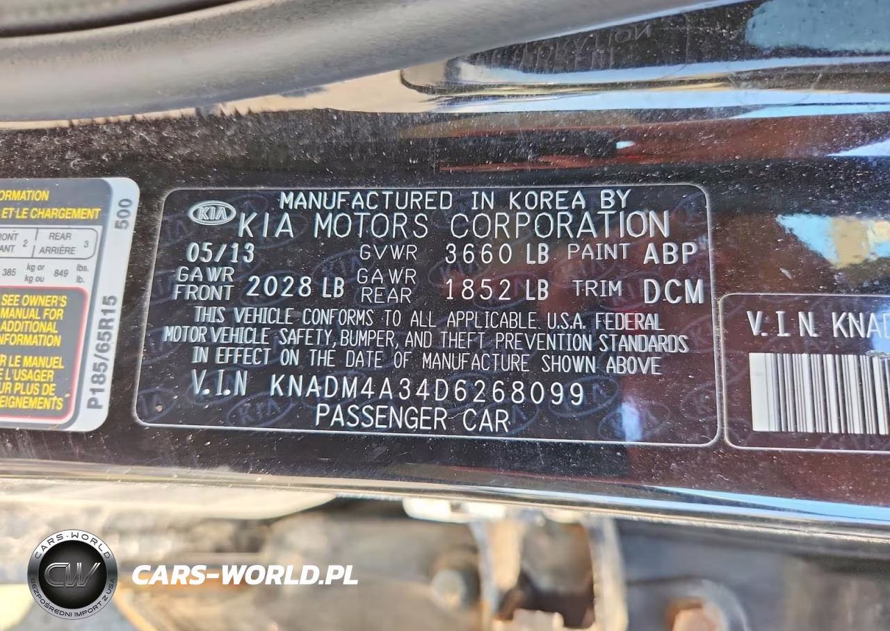 2013 Kia Rio Lx VIN:KNADM4A34D6268099 - 12