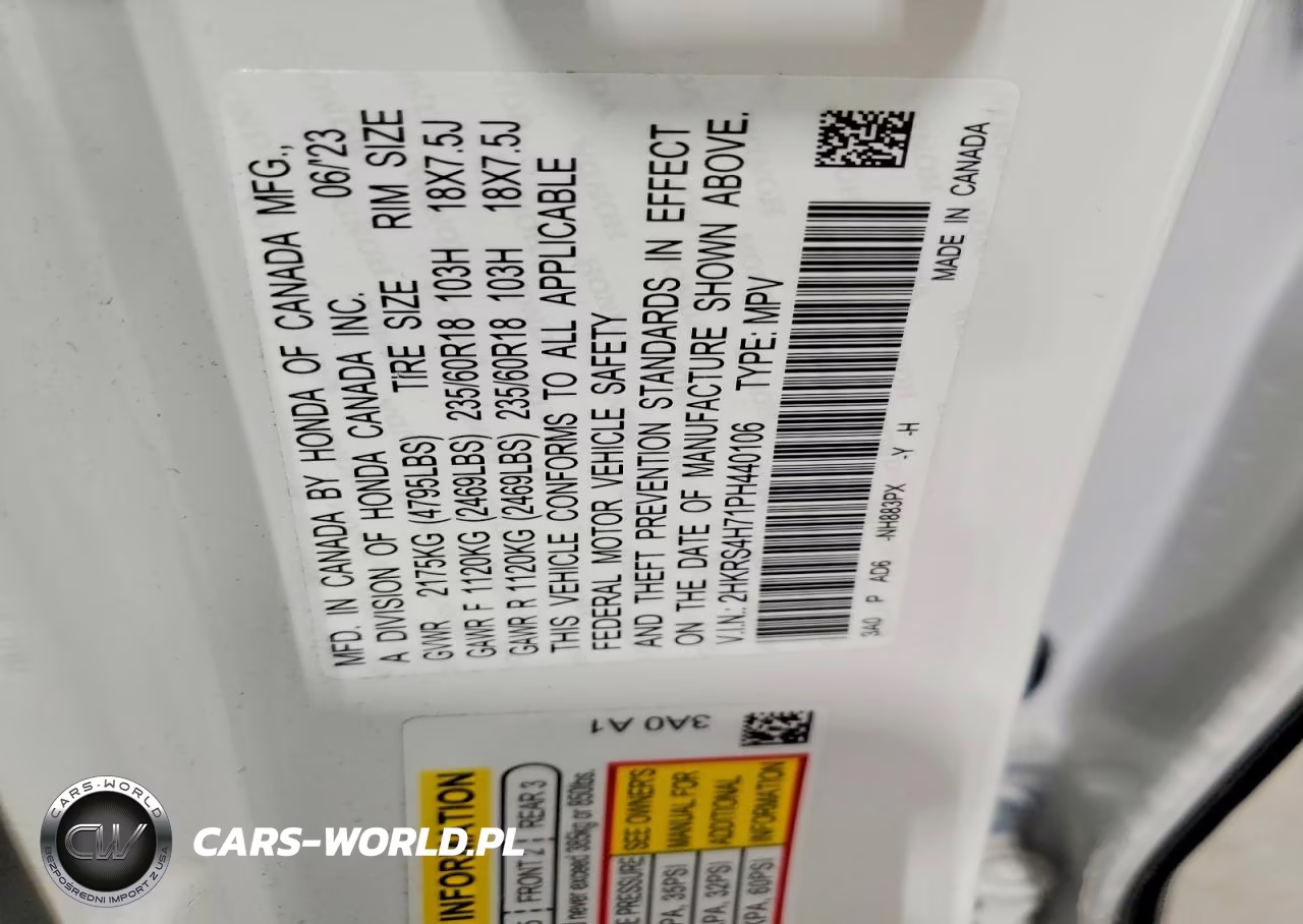 2023 Honda Cr-V Exl VIN:2HKRS4H71PH440106 - 13