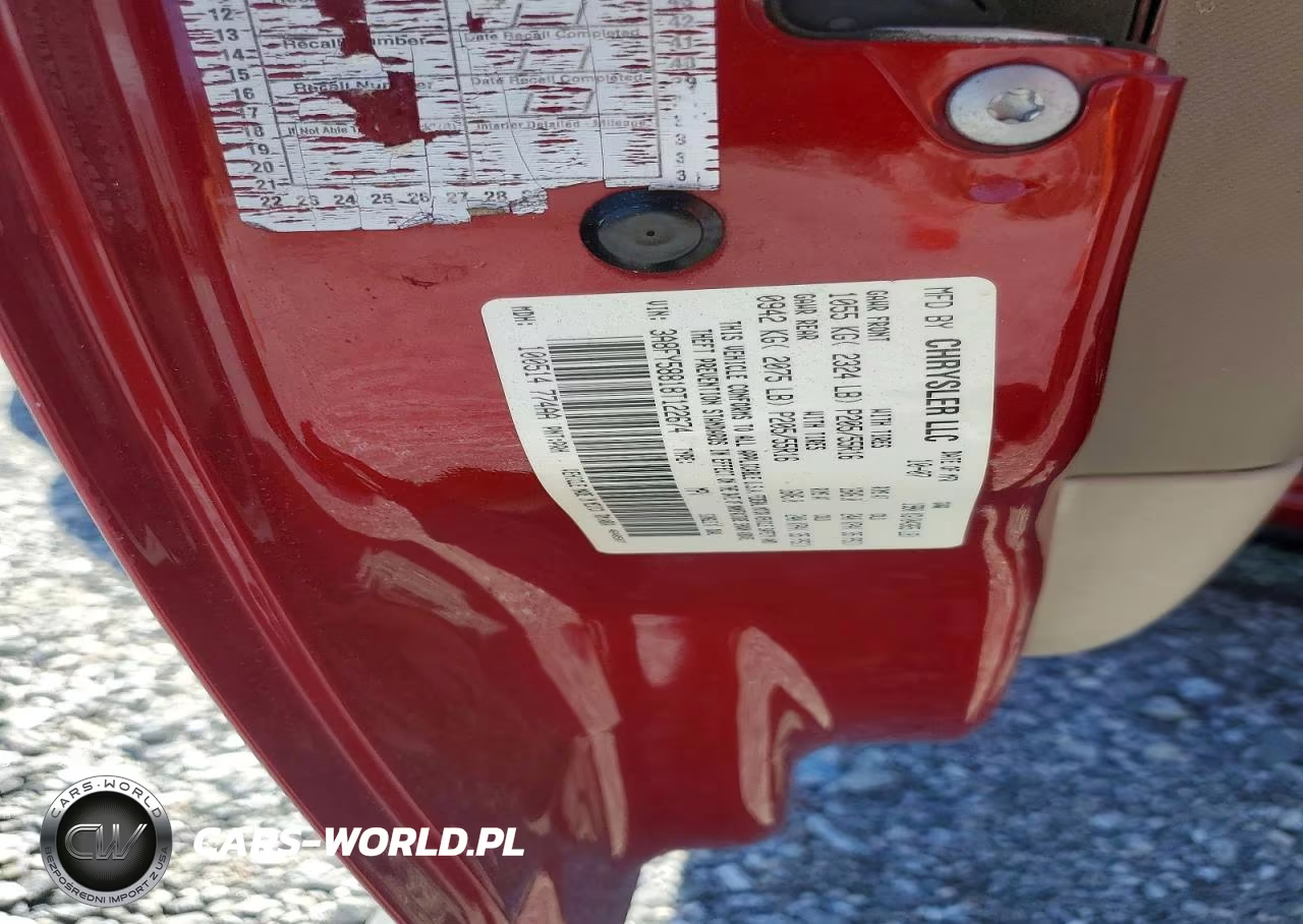 2008 Chrysler Pt Cruiser Touring VIN:3A8FY58818T122674 - 12