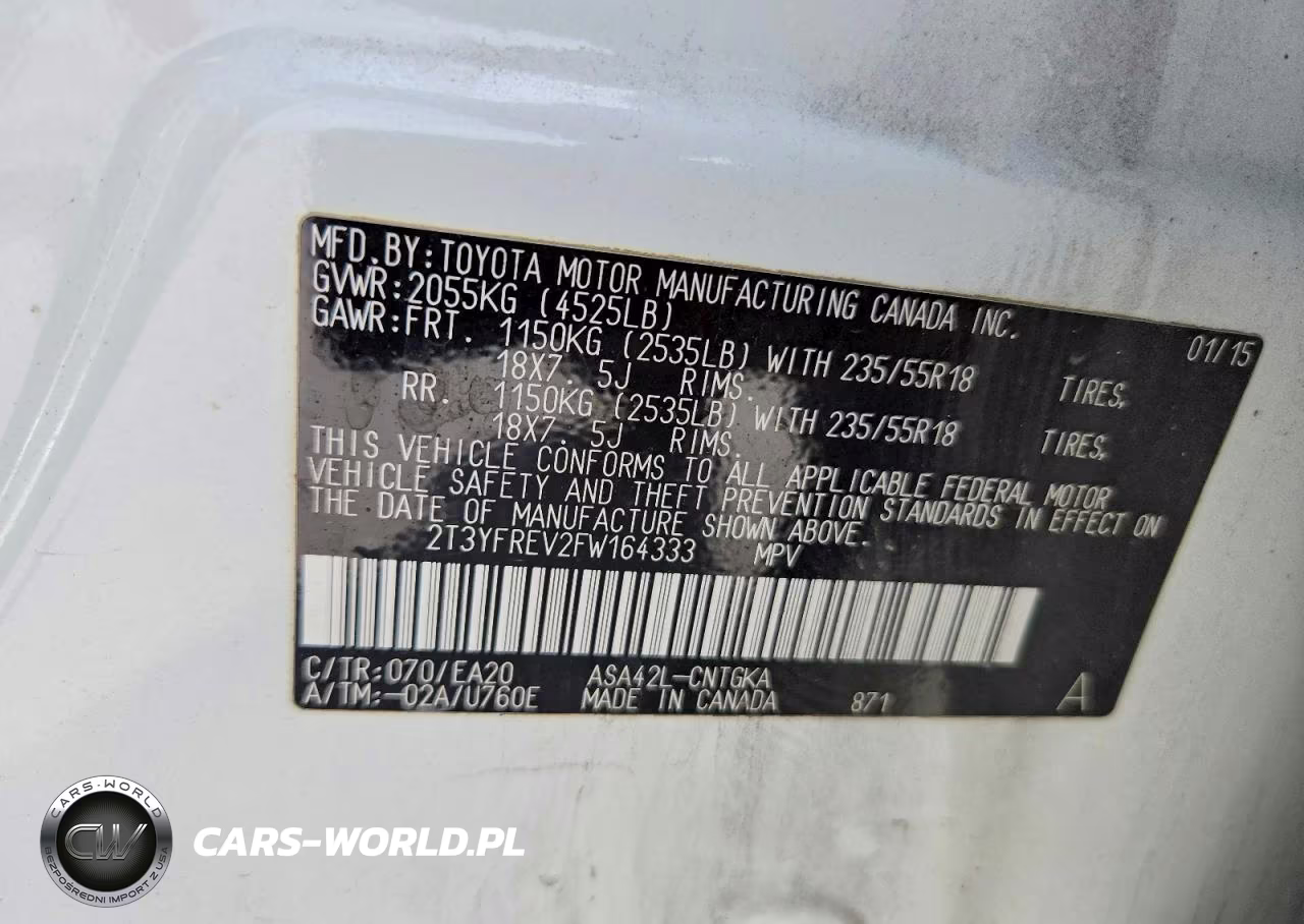 2015 Toyota Rav4 Limited VIN:2T3YFREV2FW164333 - 13