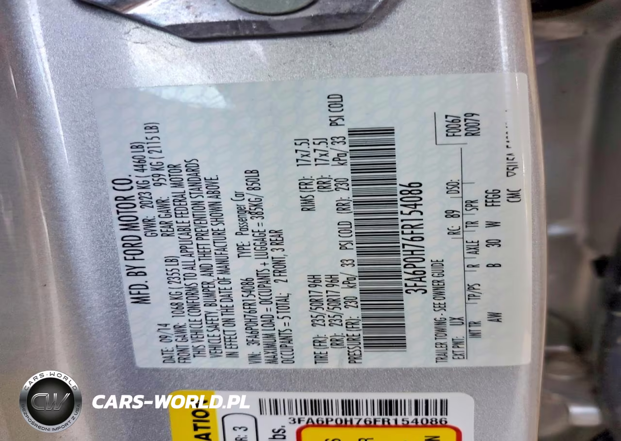 2015 Ford Fusion Se VIN:3FA6P0H76FR154086 - 12