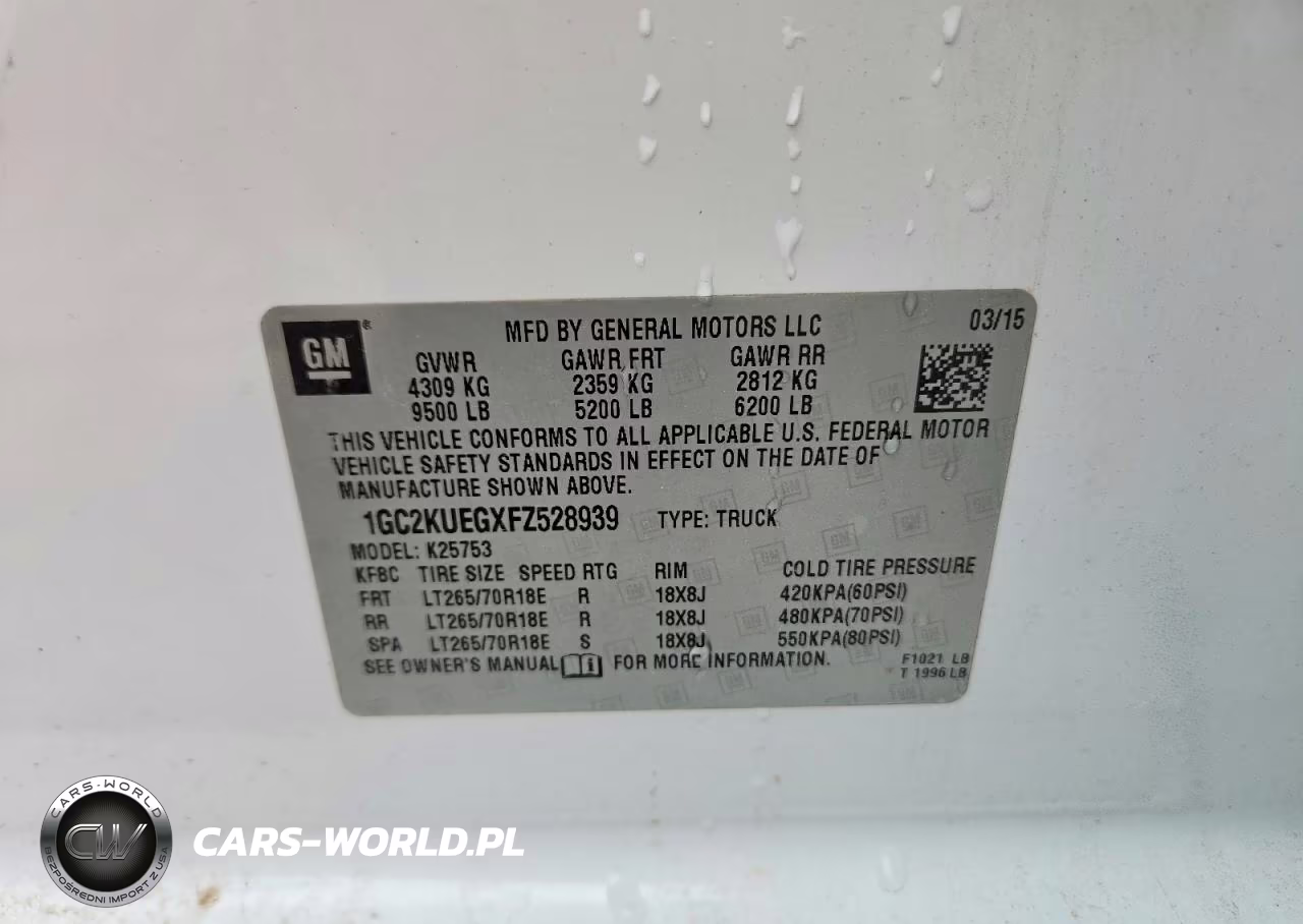 2015 Chevrolet Silverado K2500 Heavy Duty VIN:1GC2KUEGXFZ528939 - 12