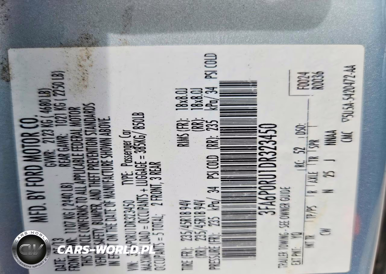2013 Ford Fusion Titanium Hev VIN:3FA6P0RU1DR323450 - 12