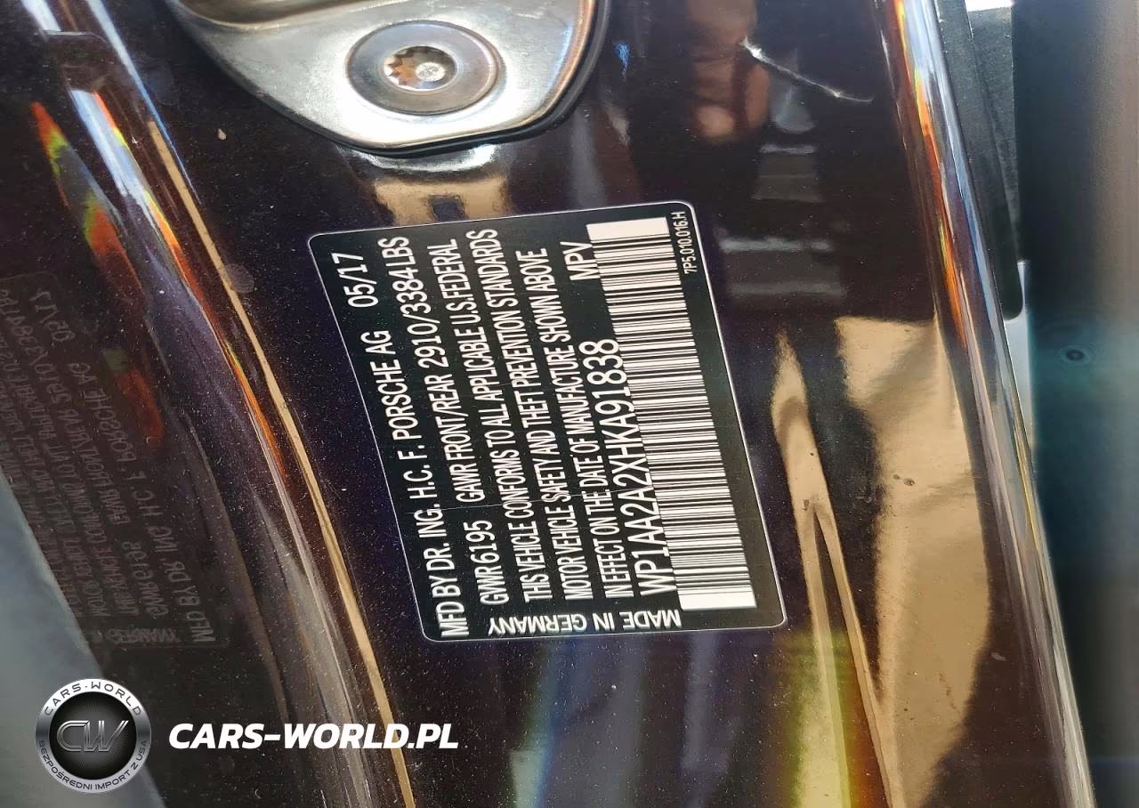 2017 Porsche Cayenne VIN:WP1AA2A2XHKA91838 - 13