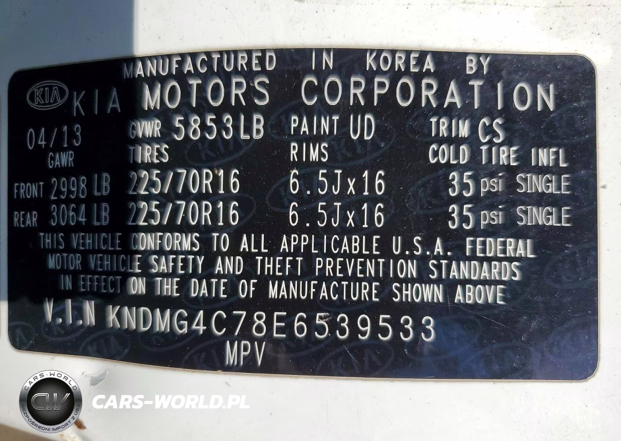 2014 Kia Sedona Lx VIN:KNDMG4C78E6539533 - 13