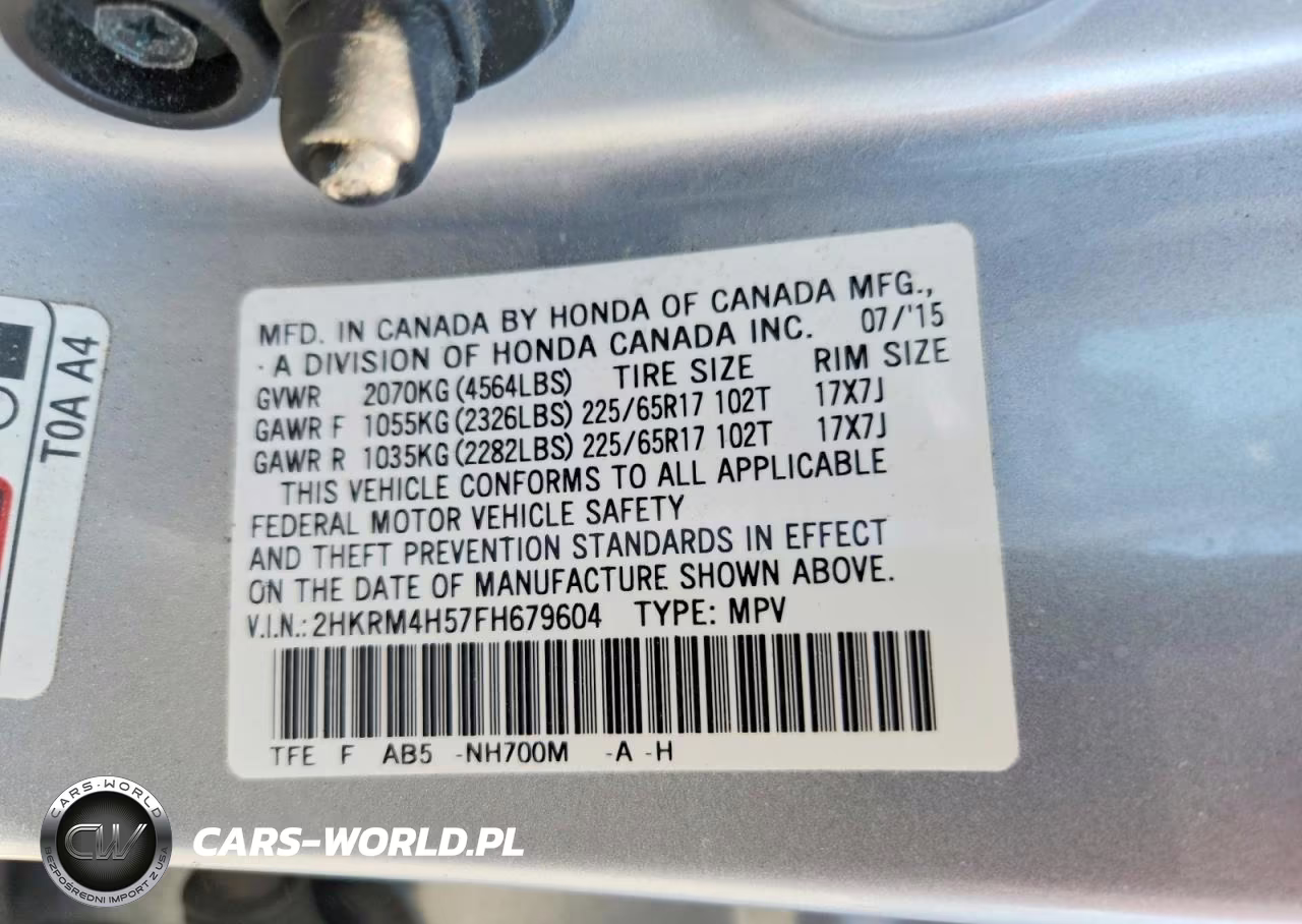 2015 Honda Cr-V Ex VIN:2HKRM4H57FH679604 - 13