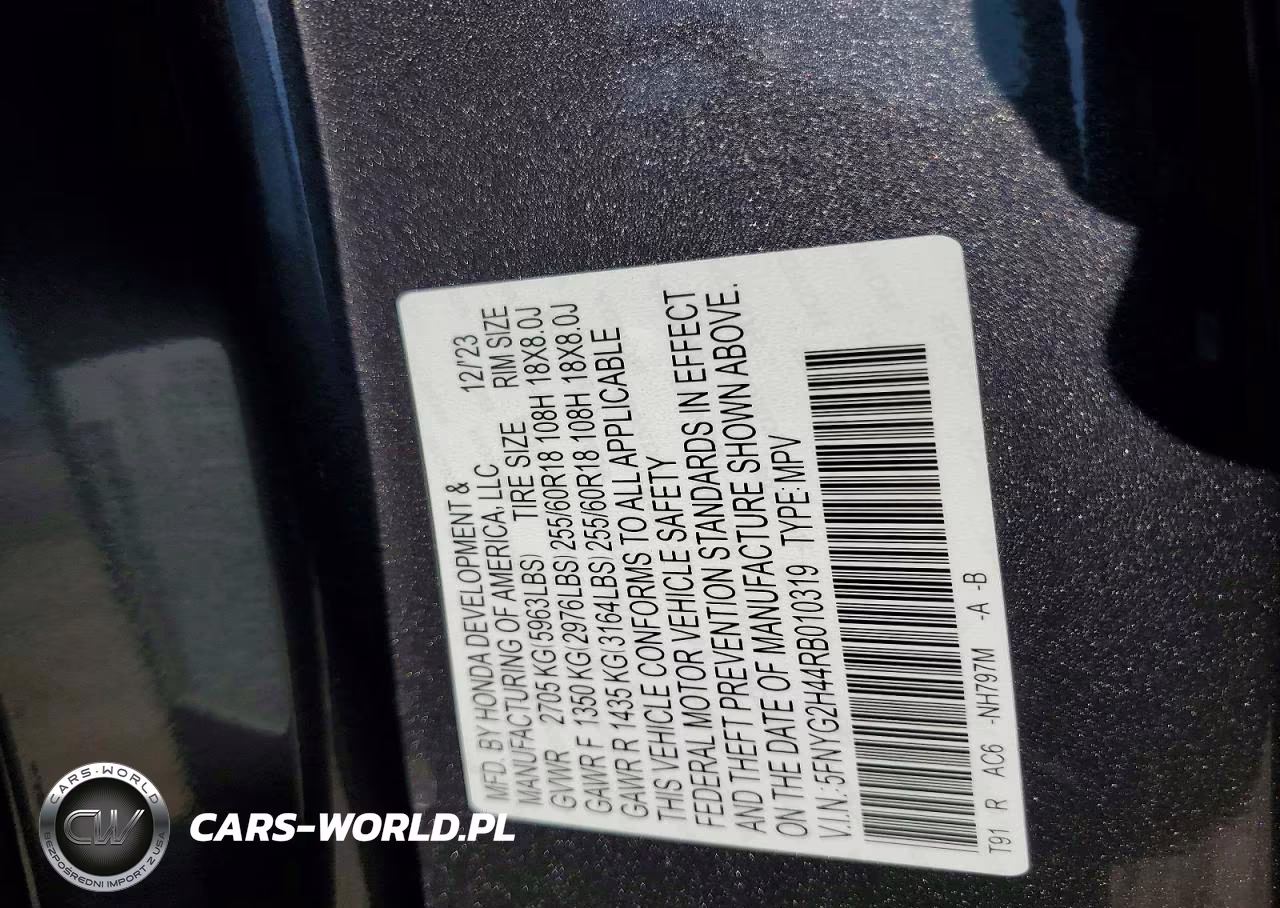 2024 Honda Pilot Exl VIN:5FNYG2H44RB010319 - 13