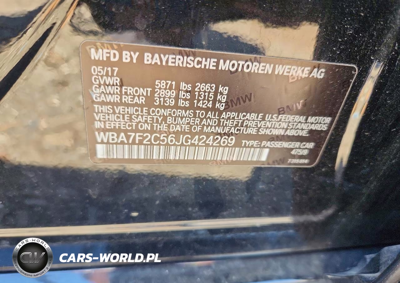 2018 BMW 750 Xi VIN:WBA7F2C56JG424269 - 13