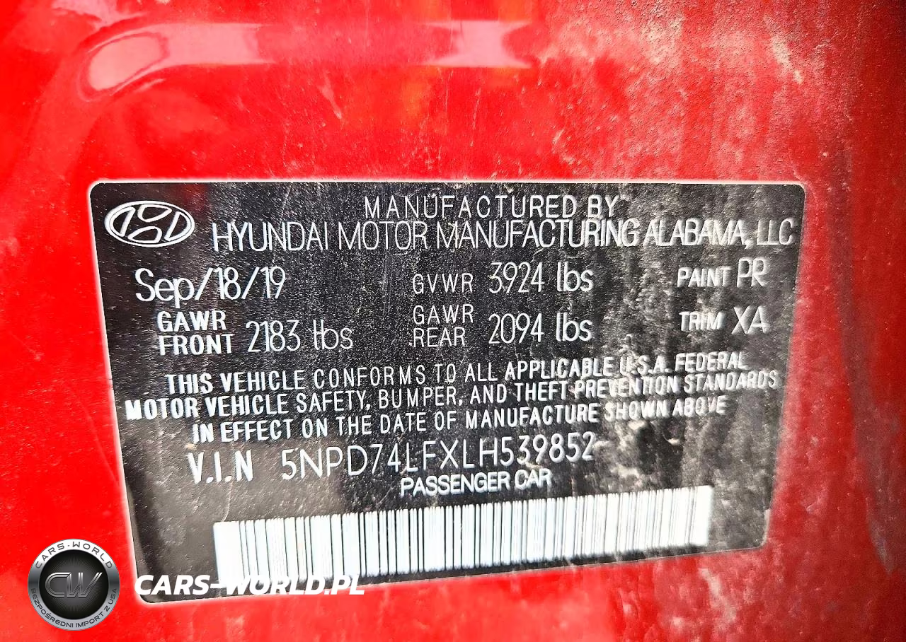 2020 Hyundai Elantra Se VIN:5NPD74LFXLH539852 - 12