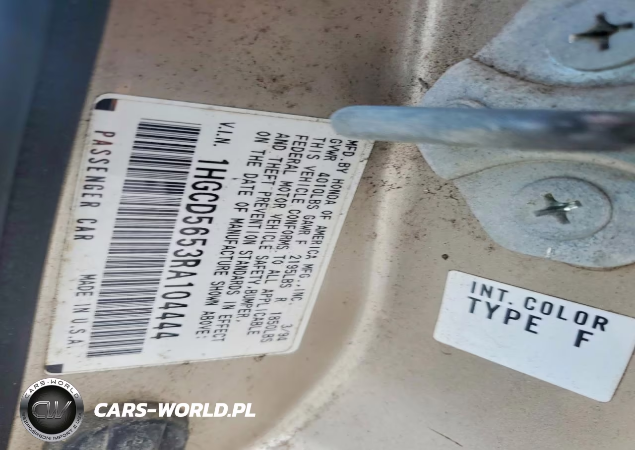 1994 Honda Accord Ex VIN:1HGCD5653RA104444 - 13