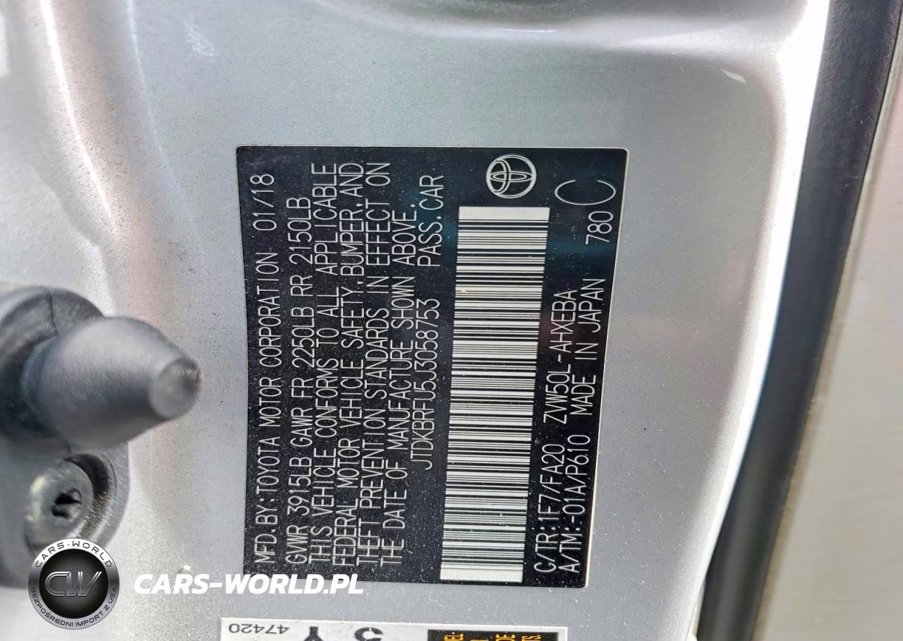 2018 Toyota Prius Two VIN:JTDKBRFU5J3058753 - 13