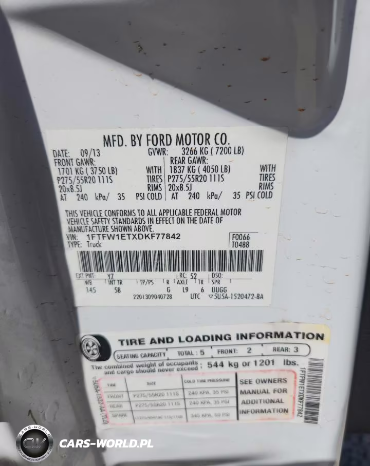 2013 Ford F150 Supercrew VIN:1FTFW1ETXDKF77842 - 12