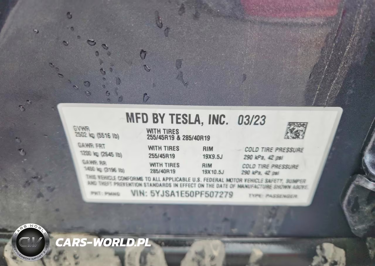 2023 Tesla Model S VIN:5YJSA1E50PF507279 - 12