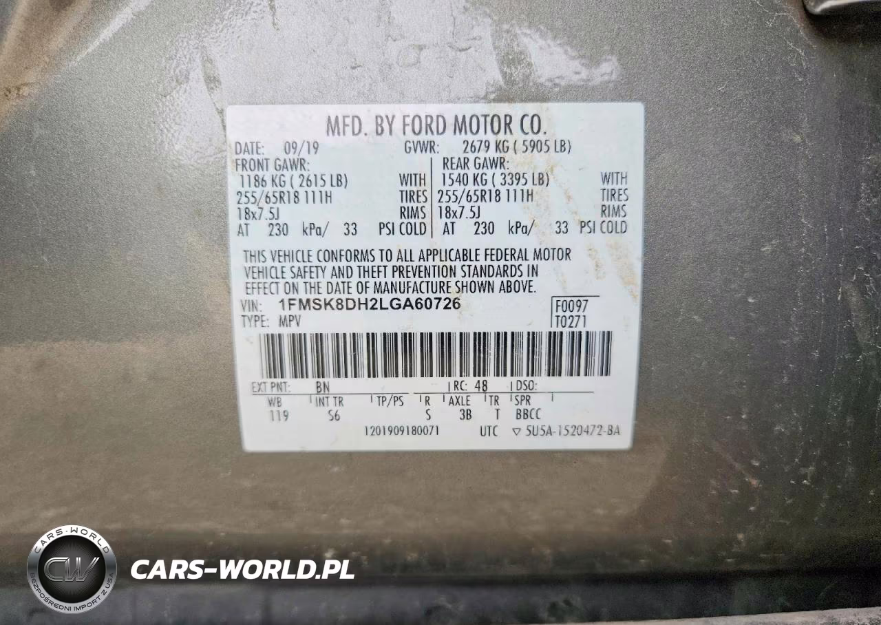 2020 Ford Explorer Xlt VIN:1FMSK8DH2LGA60726 - 14