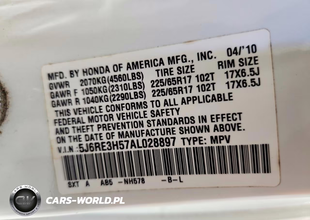 2010 Honda Cr-V Ex VIN:5J6RE3H57AL028897 - 14