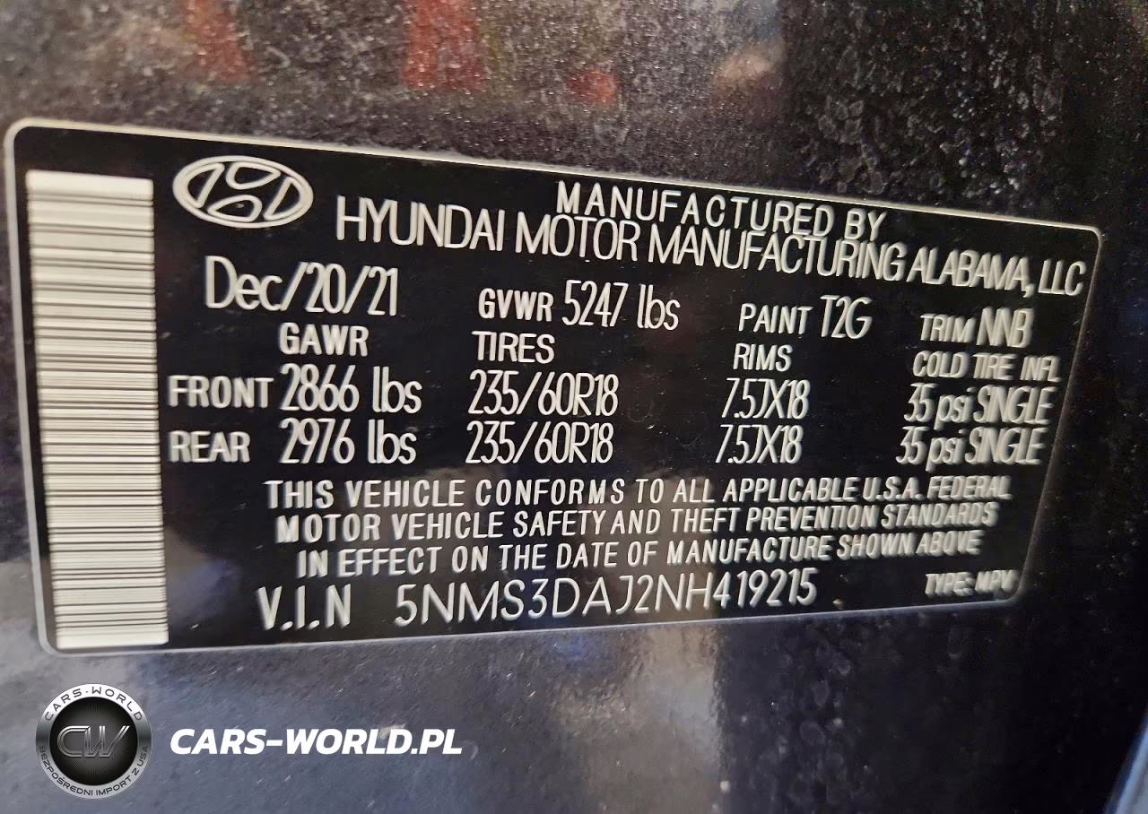 2022 Hyundai Santa Fe Sel VIN:5NMS3DAJ2NH419215 - 13