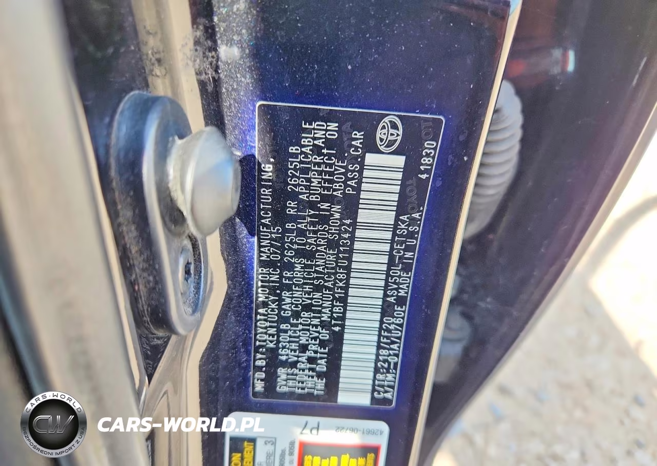 2015 Toyota Camry Se VIN:4T1BF1FK8FU113424 - 12