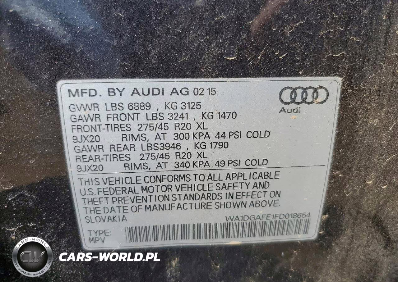 2015 Audi Q7 Prestige VIN:WA1DGAFE1FD018654 - 13