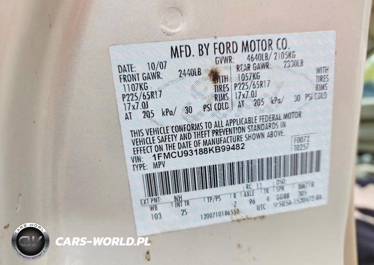 2008 Ford Escape Xlt VIN:1FMCU93188KB99482 - 13