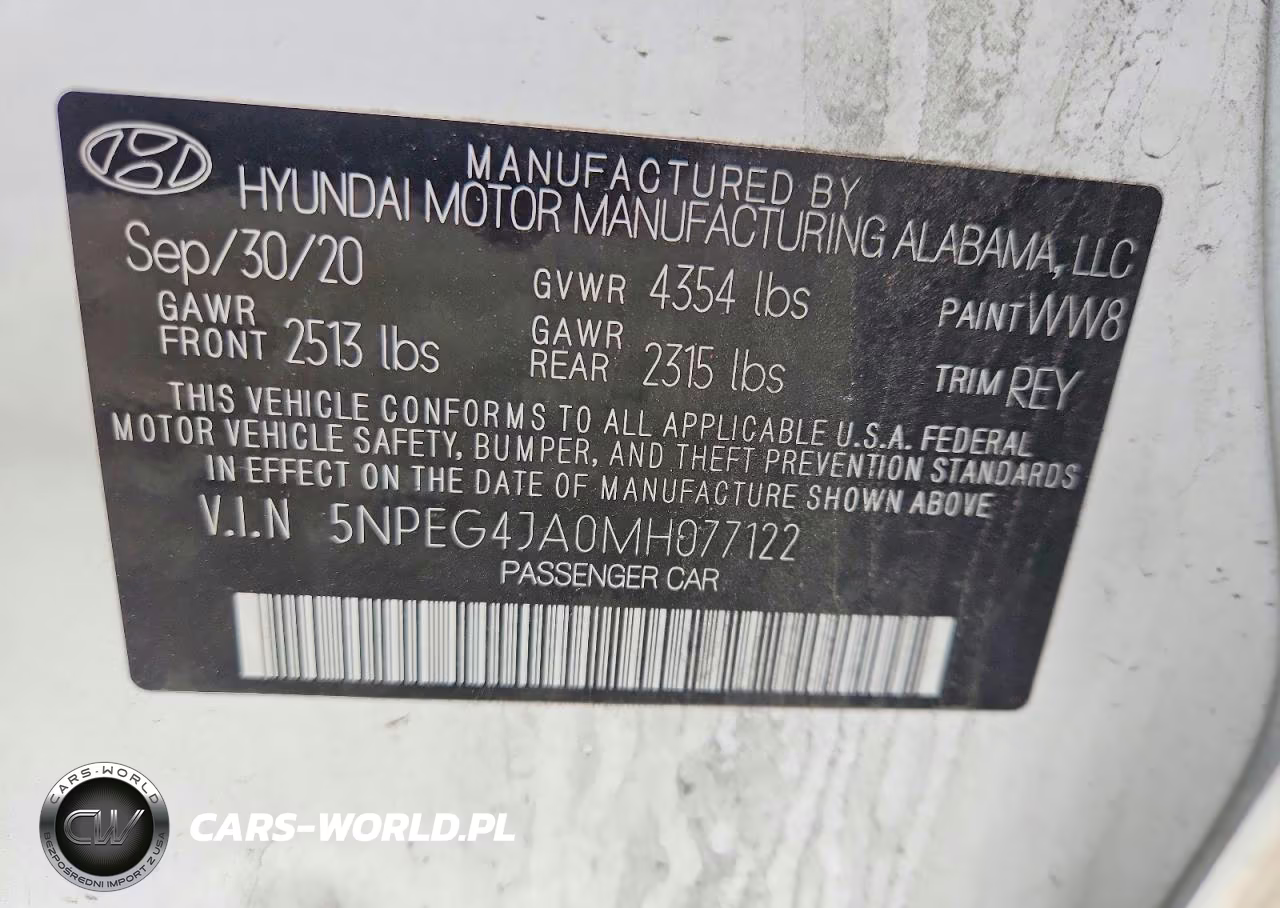 2021 Hyundai Sonata Se VIN:5NPEG4JA0MH077122 - 12