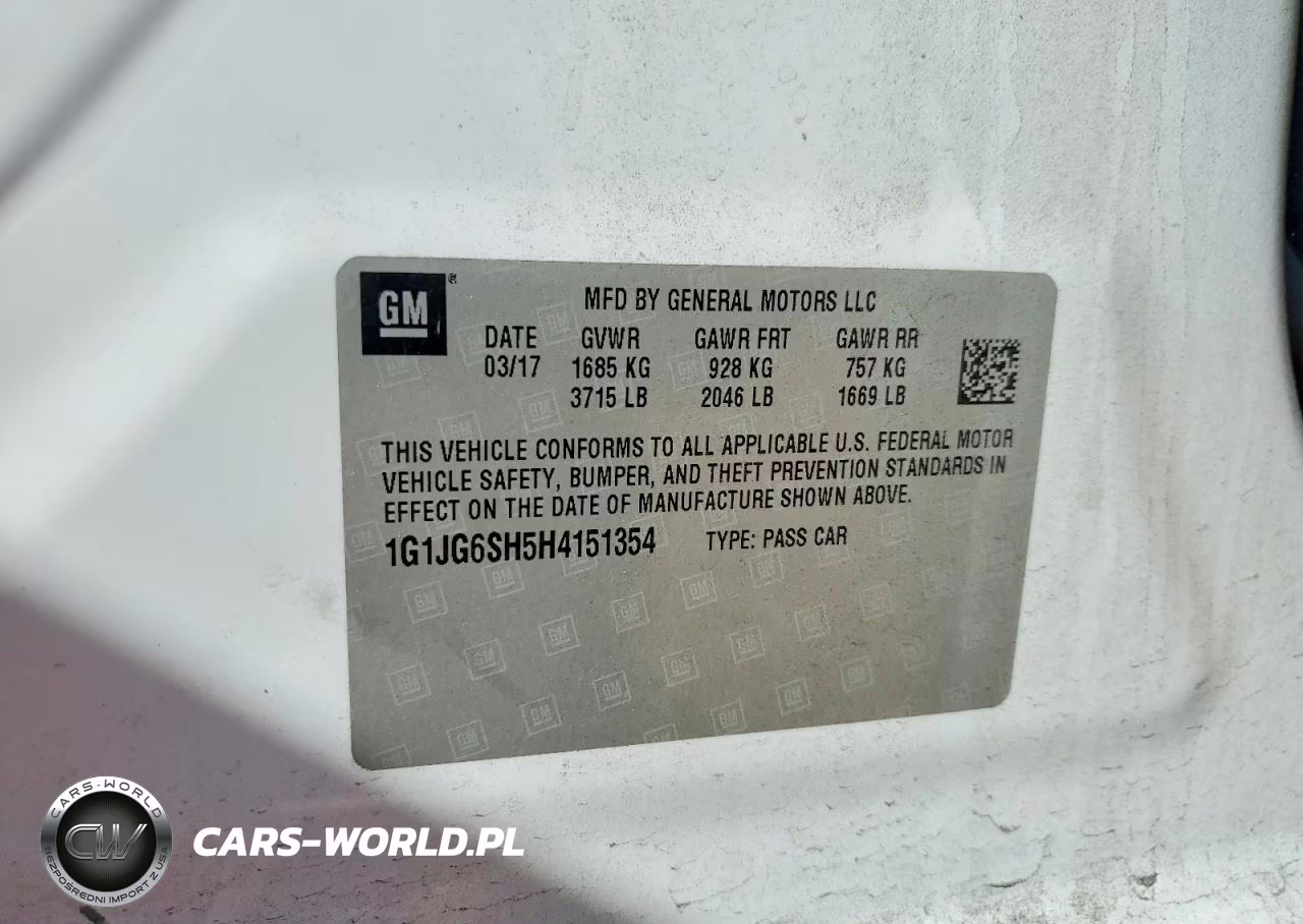 2017 Chevrolet Sonic VIN:1G1JG6SH5H4151354 - 12