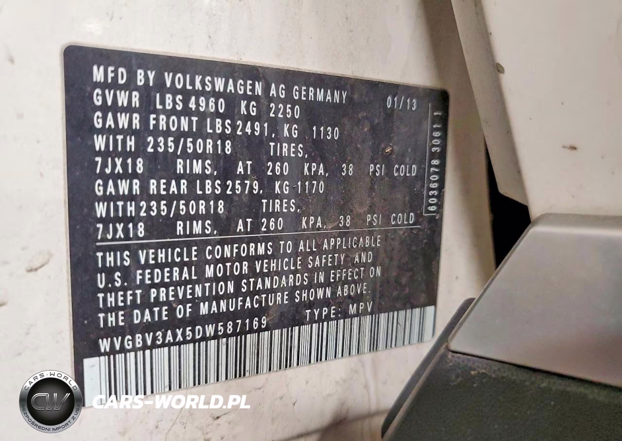 2013 Volkswagen Tiguan S VIN:WVGBV3AX5DW587169 - 13