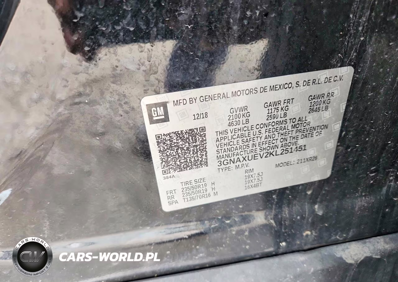 2019 Chevrolet Equinox Lt VIN:3GNAXUEV2KL251451 - 13