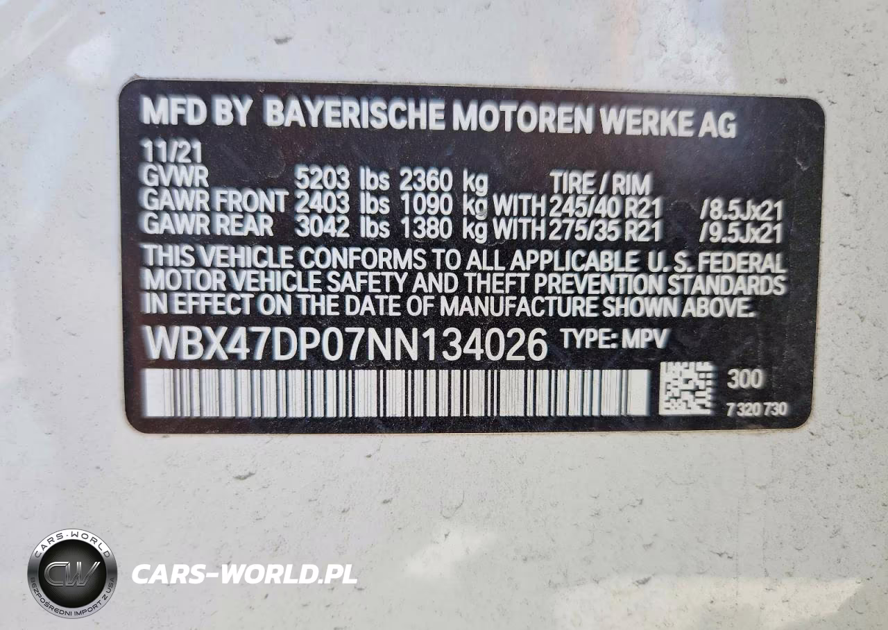2022 BMW X3 Sdrive30I VIN:WBX47DP07NN134026 - 13
