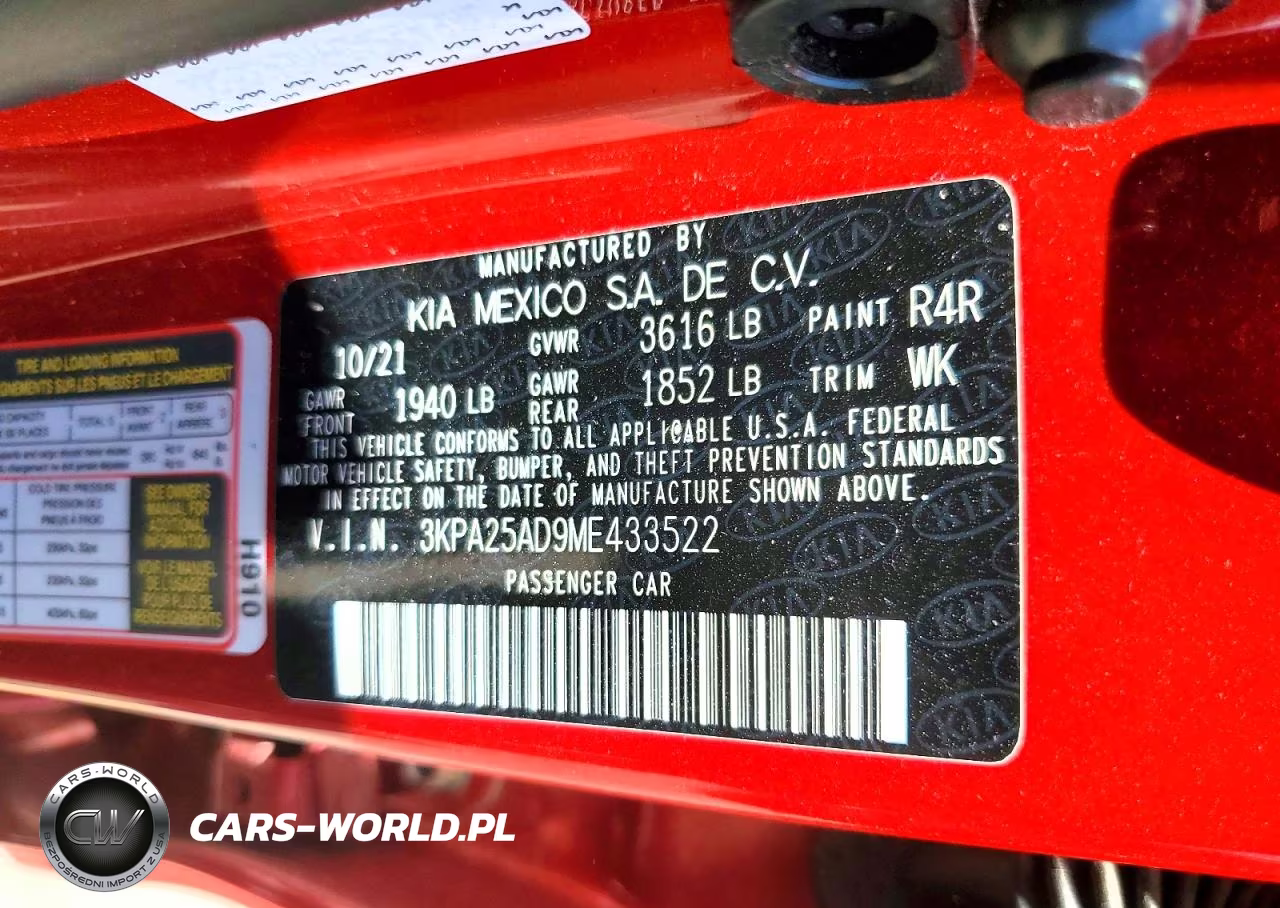 2021 Kia Rio S VIN:3KPA25AD9ME433522 - 13