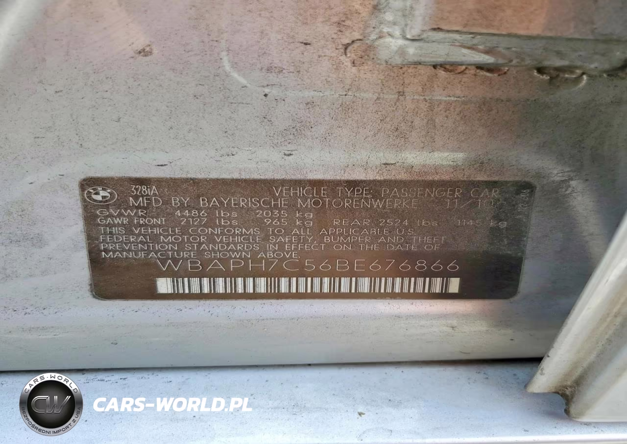 2011 BMW 328 I VIN:WBAPH7C56BE676866 - 13