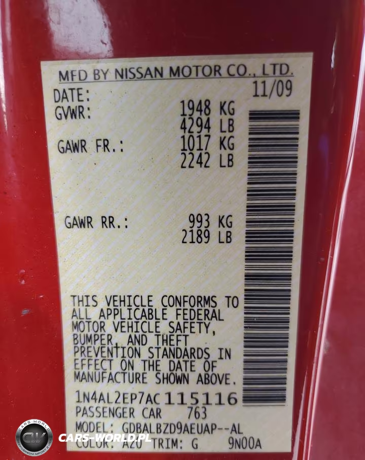 2010 Nissan Altima S VIN:1N4AL2EP7AC115116 - 12