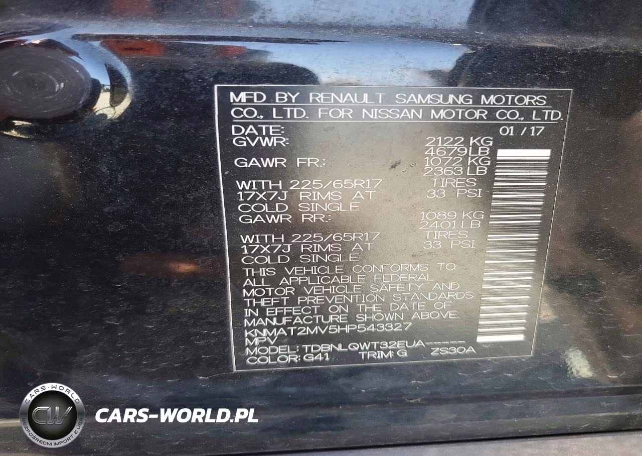 2017 Nissan Rogue Sv VIN:KNMAT2MV5HP543327 - 13