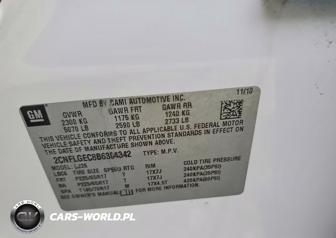 2011 Chevrolet Equinox Ltz VIN:2CNFLGEC8B6304342 - 13