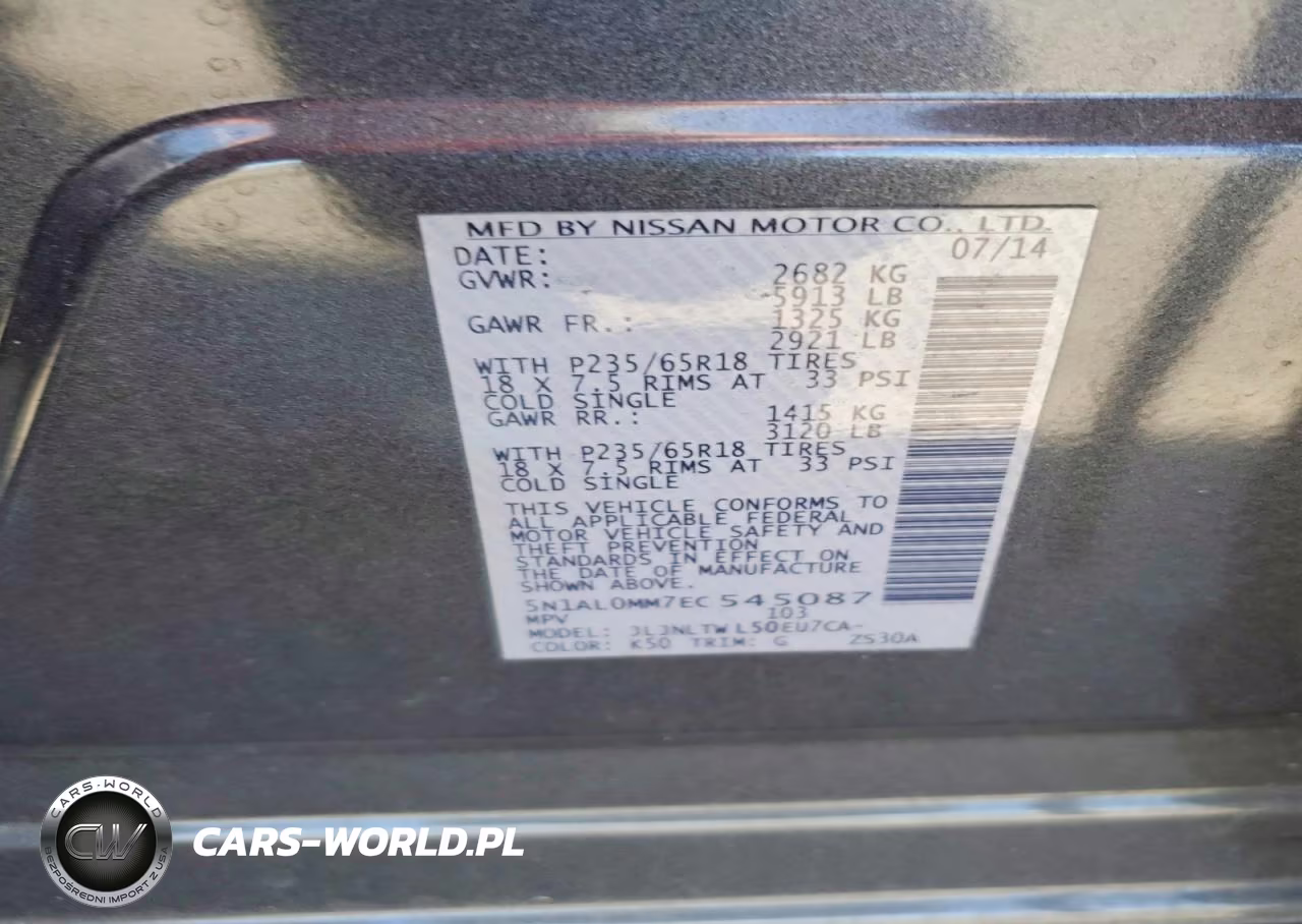 2014 Infiniti Qx60 Base VIN:5N1AL0MM7EC545087 - 13