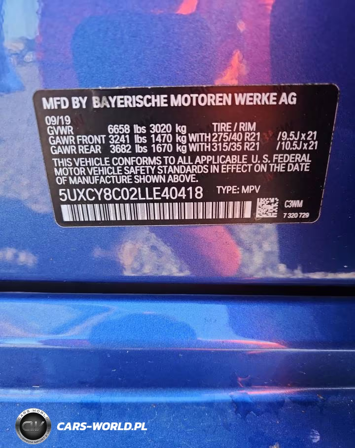 2020 BMW X6 M50I VIN:5UXCY8C02LLE40418 - 13