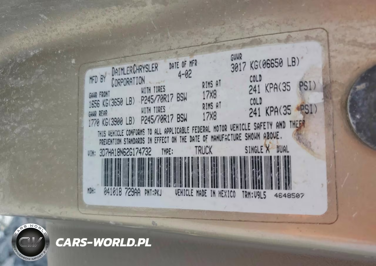 2002 Dodge Ram 1500 VIN:3D7HA18N62G174732 - 12