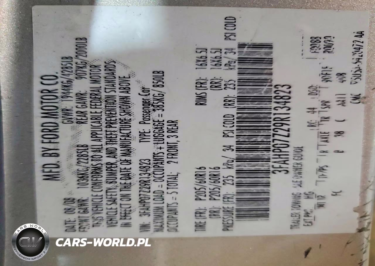 2009 Ford Fusion Se VIN:3FAHP07Z29R134823 - 12